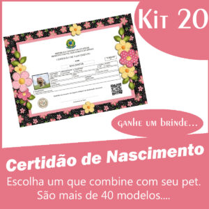 🎓 Certidão de Nascimento Pet Premium – O Registro que seu Pet Merece